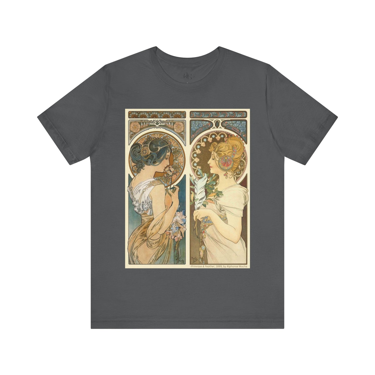 "Primrose & Feather, 1899, Alphonse Mucha" T-Shirt