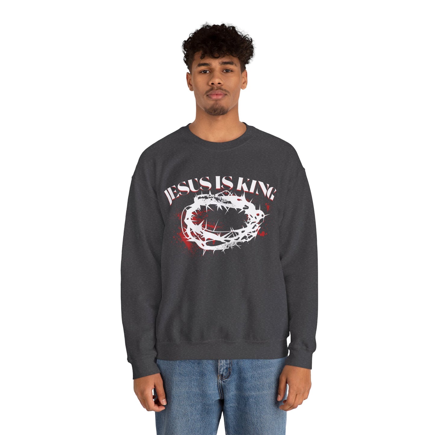 Jesus Skank Crewneck Sweatshirt — Distressed Band-Style Graphic