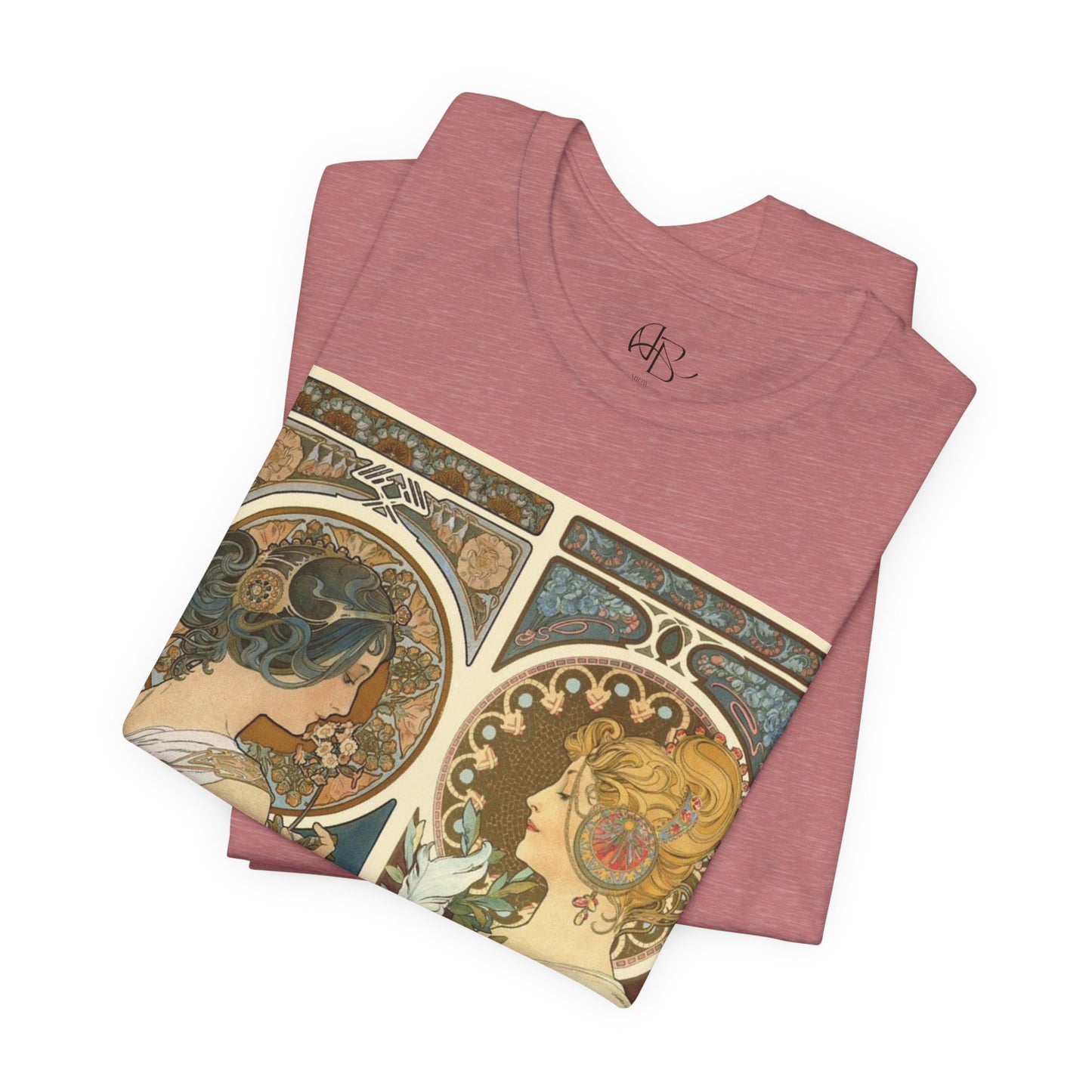 "Primrose & Feather, 1899, Alphonse Mucha" T-Shirt