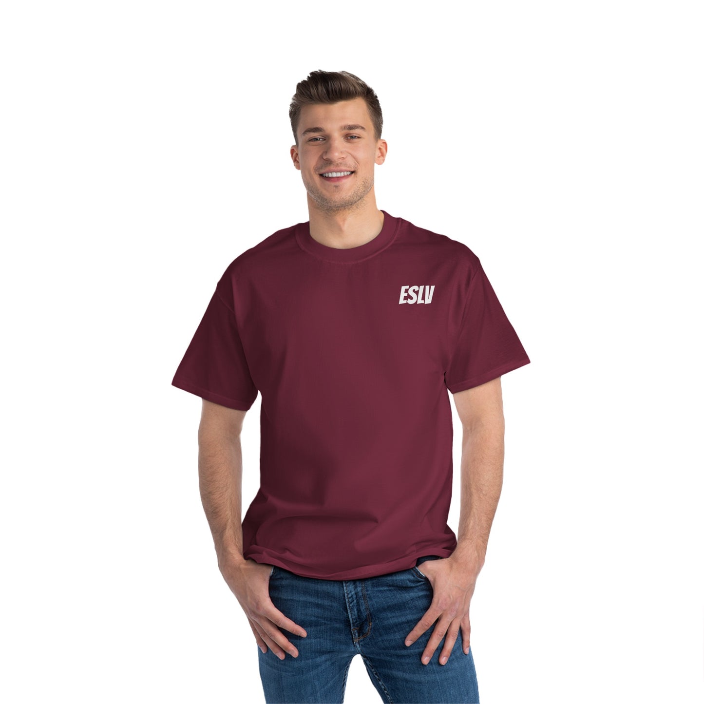 "Beefy-T® ESLV" White Baby Logo T-Shirt
