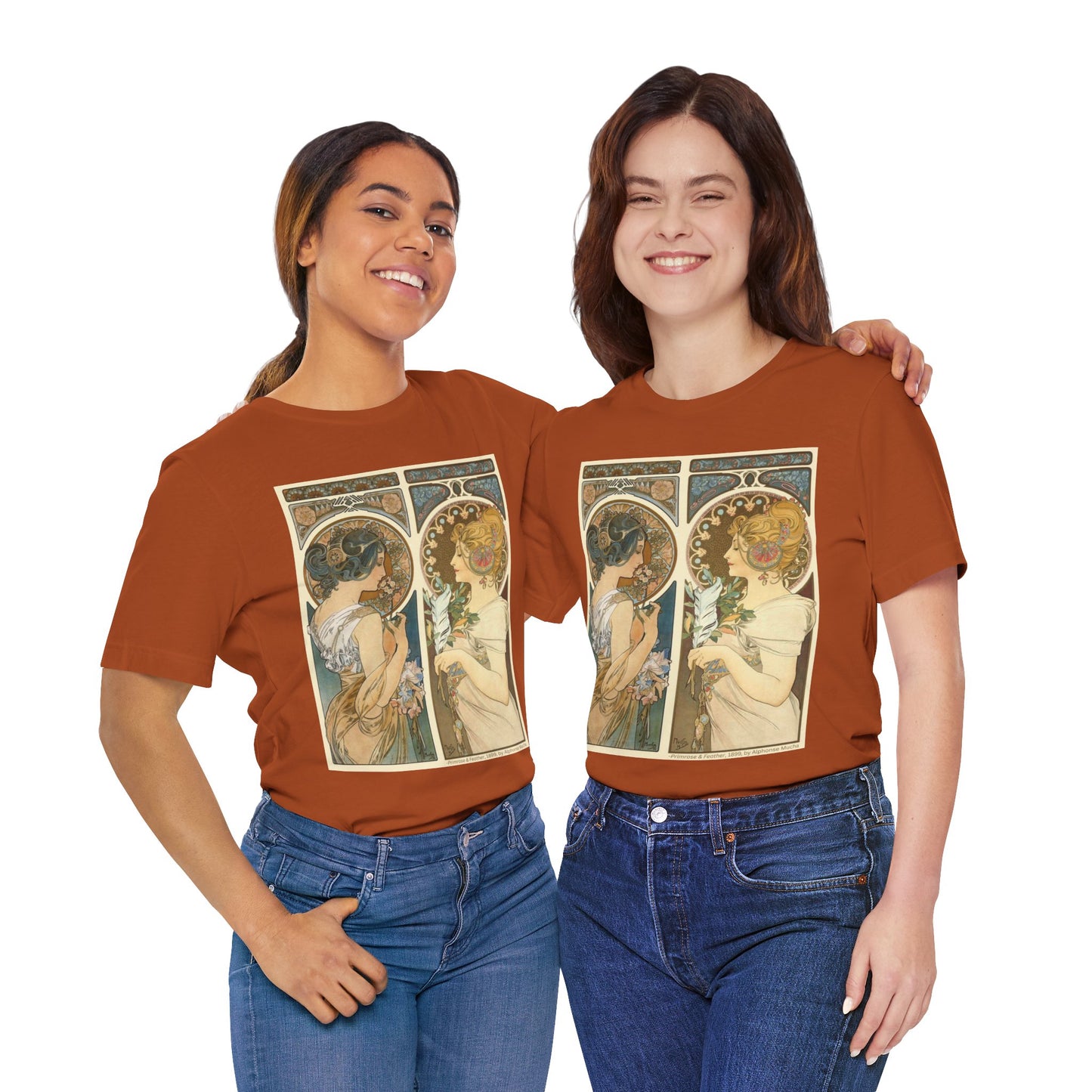 "Primrose & Feather, 1899, Alphonse Mucha" T-Shirt