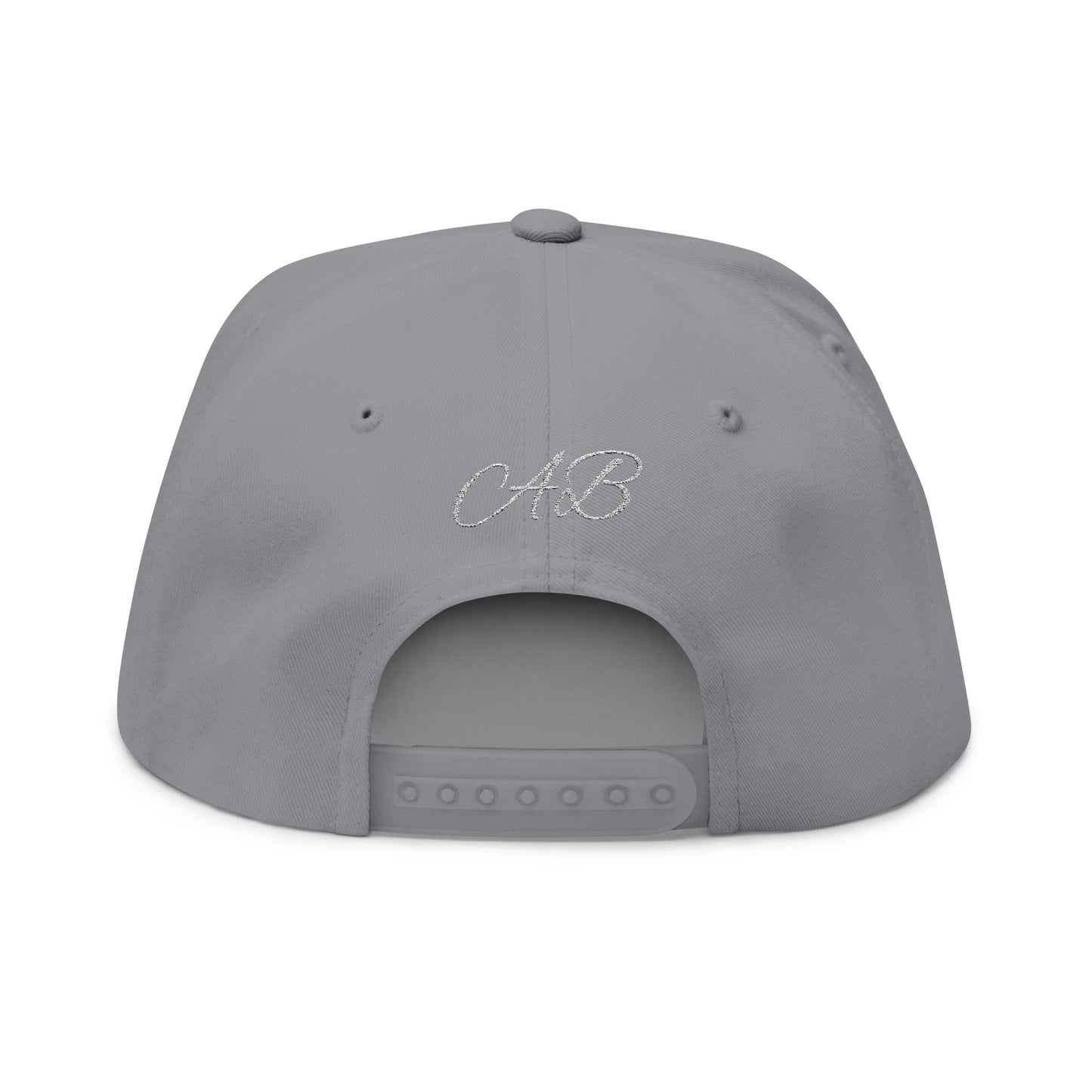Embroidered Script Flat Bill Cap — Personalized Monogram Snapback