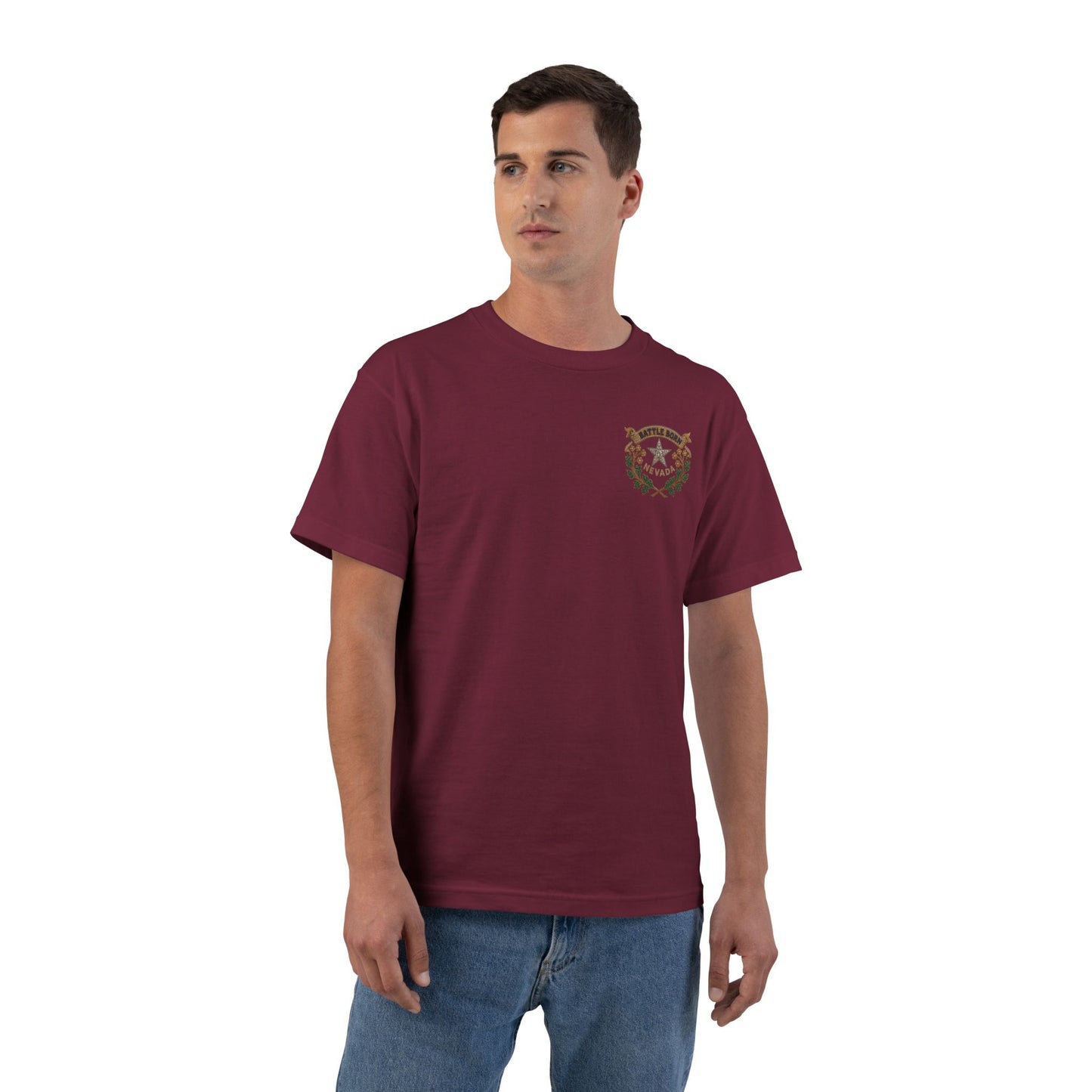 "Beefy-T® Battle Born Crest" T-Shirt